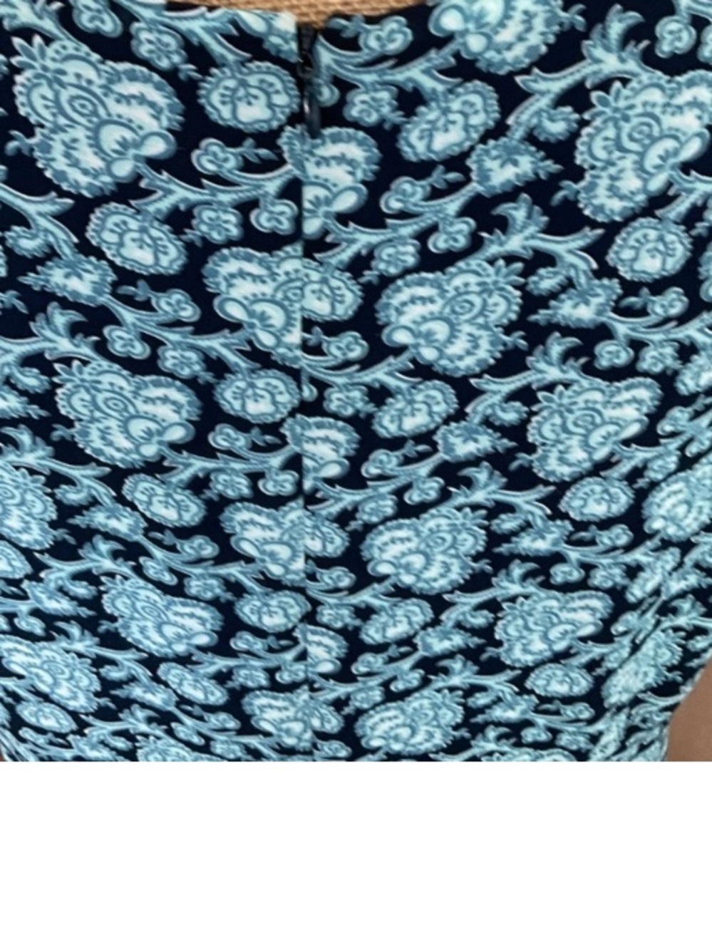 ISO: Liz Claiborne Vintage Blue and Navy Floral Dress - Picture 3 of 3